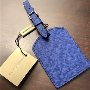 Blue Burberry Luggage Tag